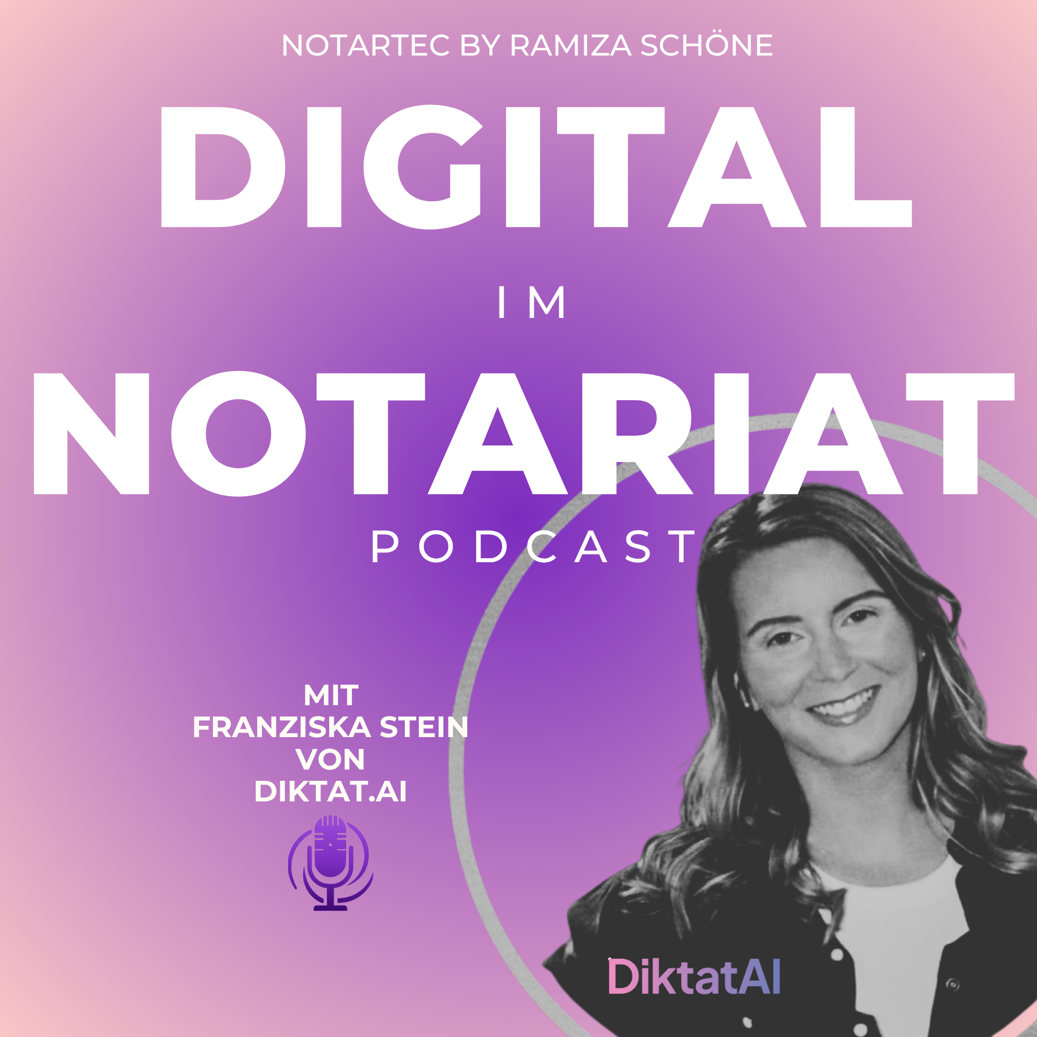 Podcast Digital im Notariat mit Ramiza Schöne und Franziska Stein von diktat.ai über KI, Diktate und moderne Kanzleisoftware